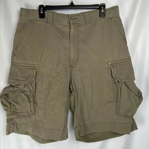 Ralph Lauren Mens Polo Blue Cargo Shorts Vintage RL 67 Chino Size 34 Inseam 9in